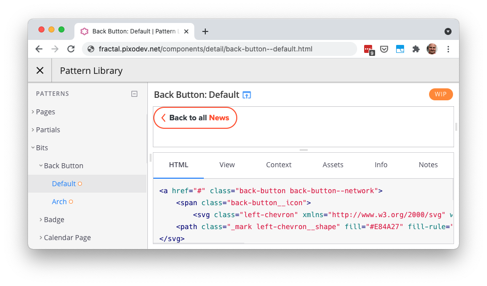 Fractal pattern library screenshot width:800px
